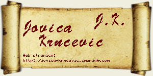 Jovica Krnčević vizit kartica